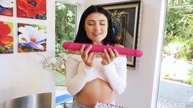 Bubbly brunette teen experiencing hardcore anal sex