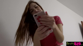 Brunette chick is fucked by stepbrother in POV