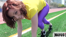 Sexy teen Emma Ohara is picked up and fucked hard