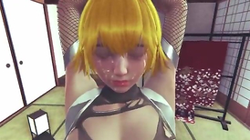 Sakura Igawa from Act Taimanin get kunnilingus until jizm and smash in missionary position until he get giant spunk inside trio dimensional red-hot animation with sfm